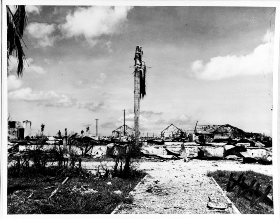 Ruins of the Marine Barracks in Sumay, July 1944