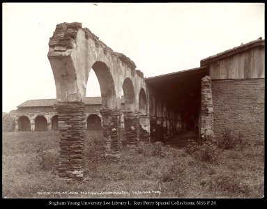 Ruins of the old Mission San Juan de Capistrano, Cal. C.R. Savage, Photo