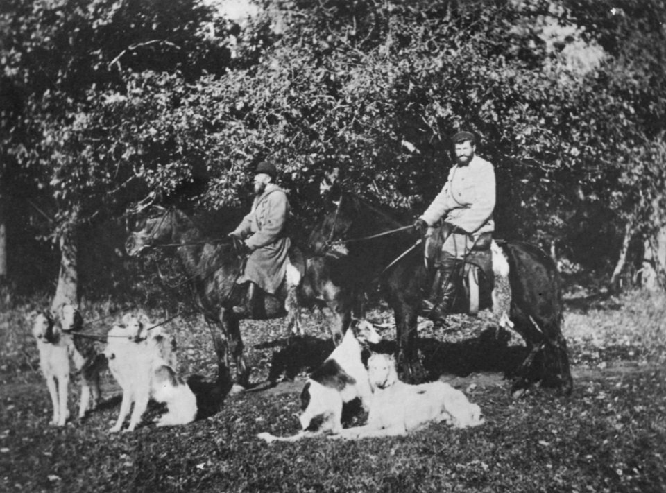 Russischer Photograph - Jagd mit Borzoj-Hunden in Pensa (Zeno Fotografie)