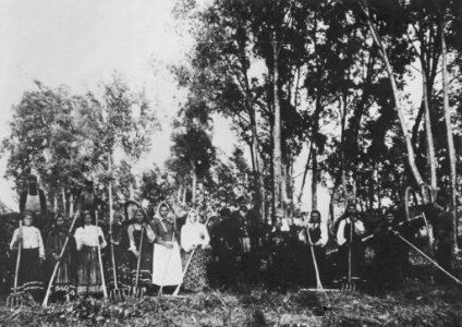 Russischer Photograph - Landarbeiterinnen und Landarbeiter (Zeno Fotografie)