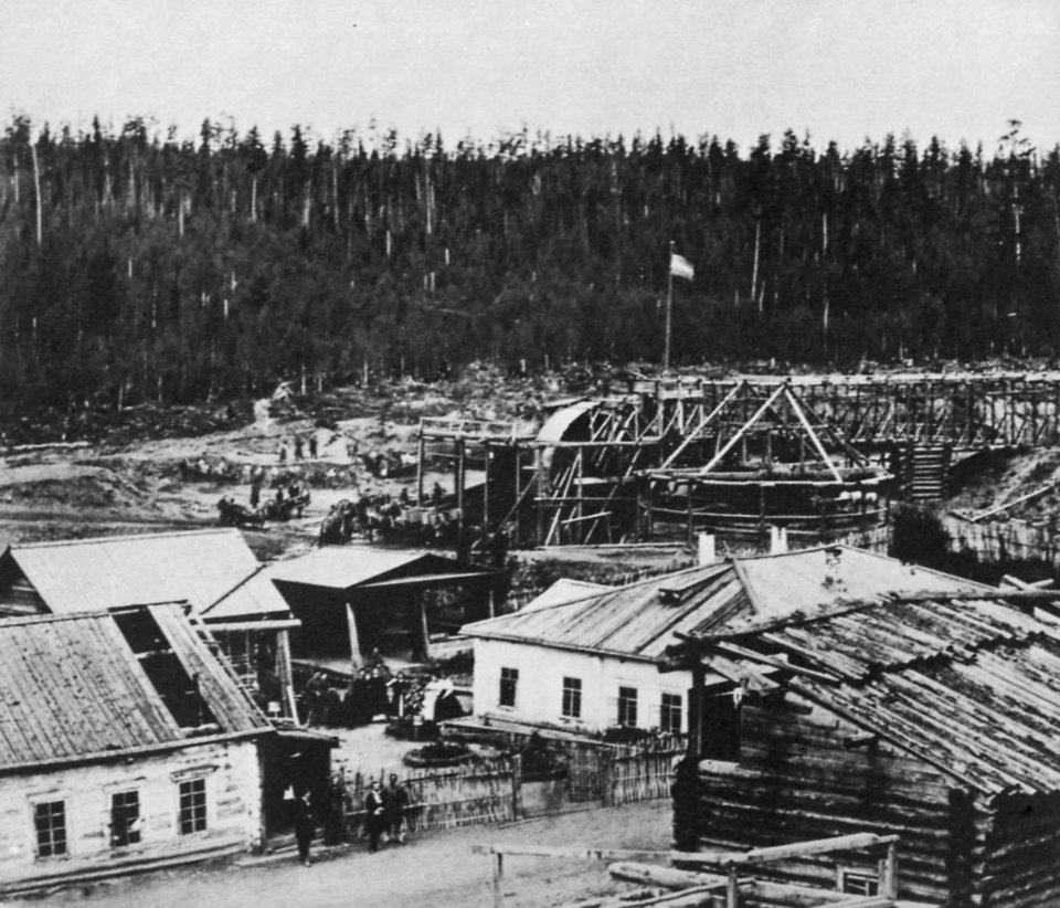 Russischer Photograph um 1867 - Goldförderstätten im Ural (1) (Zeno Fotografie)