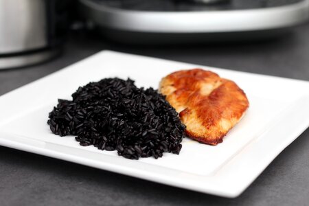 Healthy delicious black rice