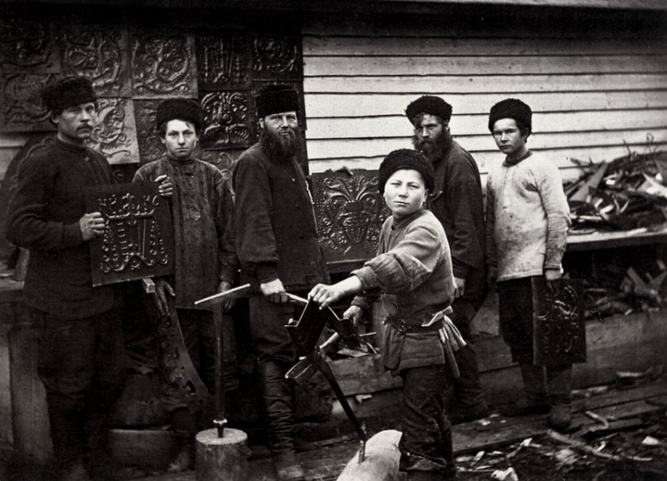 Russischer Photograph um 1880-1890 - Russische Ziseleure (Zeno Fotografie)