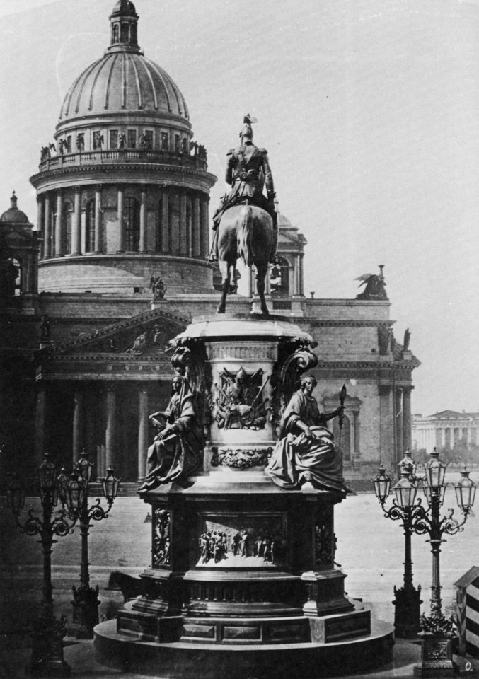 Russischer Photograph - Standbild Nikolaus' I. von Baron P.K. Clodt von Jürgensburg (Zeno Fotografie)