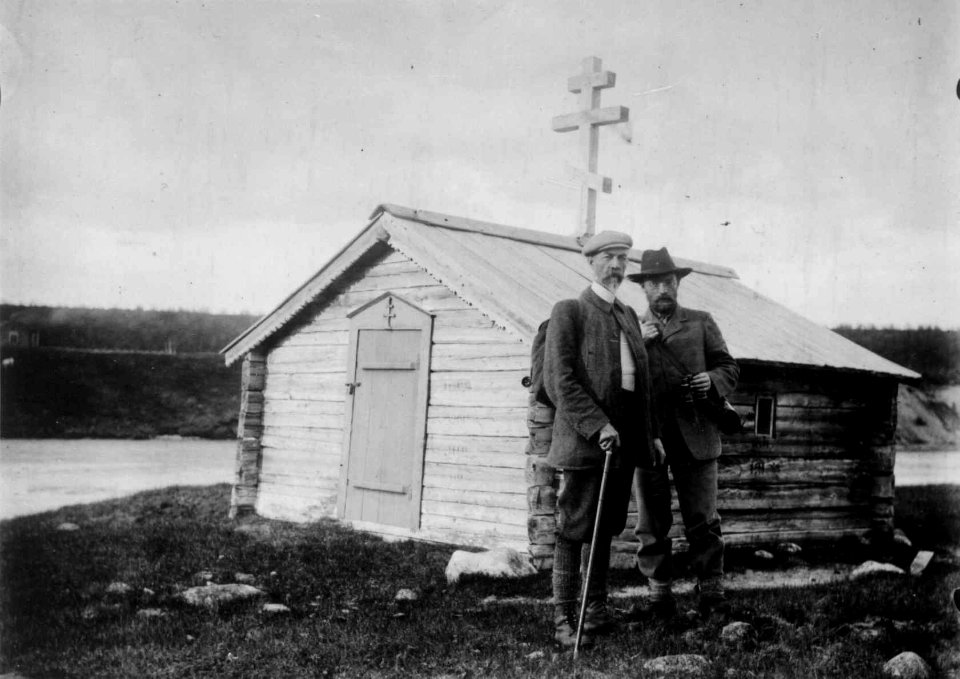 Russisk-ortodoks kapell, med russisk kors, Neiden, Sør-Varanger, Finnmark, 1904-1905 - Norsk folkemuseum - NF.06725-028