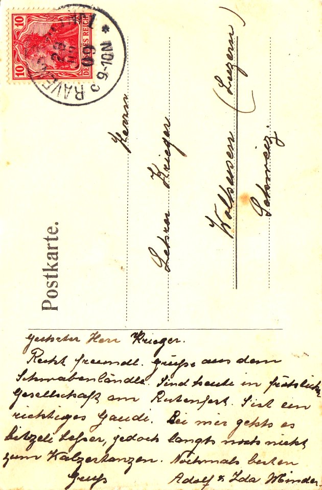 Rutenfest Ravensburg AK vor 1909 v