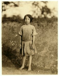 Ruth Rous. She said she was 11 yrs old, but others there said she was not 10. She has a regular job, and several sisters are working. Deep River Cotton Mills. LOC nclc.02836