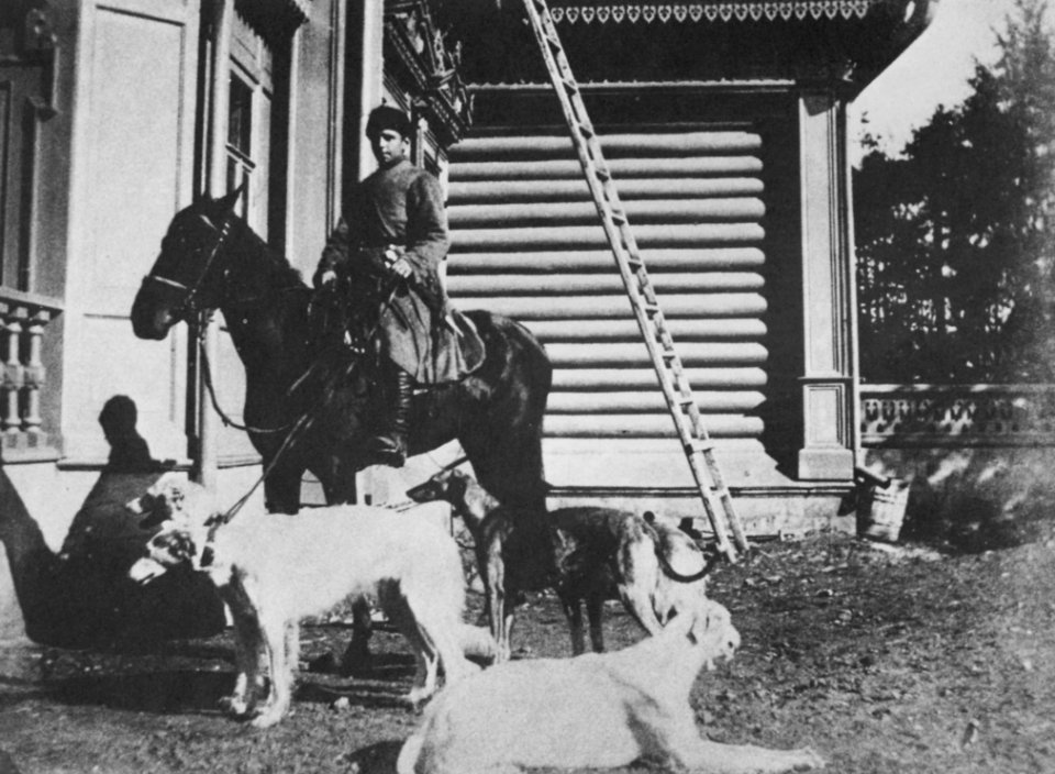 Russischer Photograph - Jagd mit Borzoj-Hunden (Zeno Fotografie)