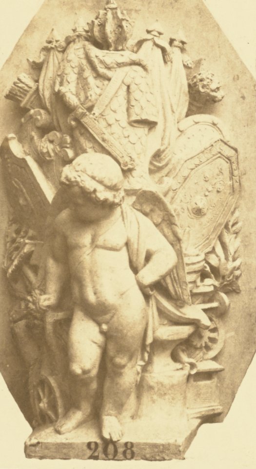 Réunion des Tuileries au Louvre 1852–1857 Getty Museum vol1 18 Enfant et attributs, Sculpture by Georges Diébolt