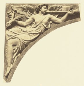 Réunion des Tuileries au Louvre 1852–1857 Getty Museum vol1 22 La Renommée, Sculpture by Auguste Poitevin
