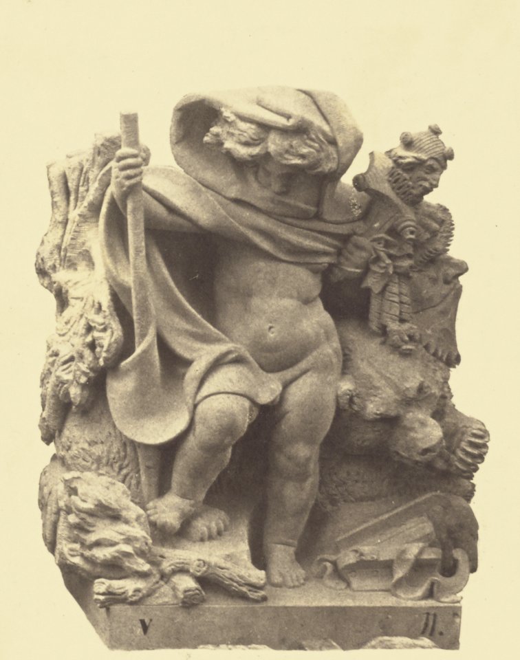 Réunion des Tuileries au Louvre 1852–1857 Getty Museum vol1 30 L'Hiver, Sculpture by Georges Clère