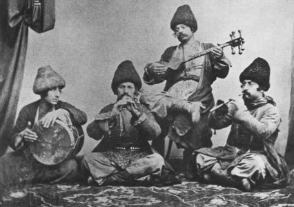 Russischer Photograph um 1865 - Armenische Musikanten (Zeno Fotografie)