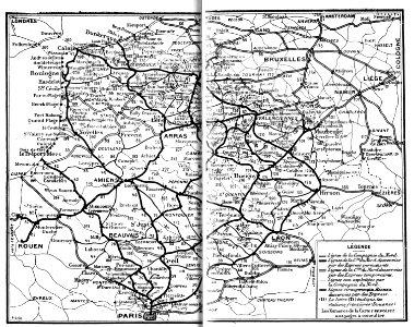 Réseau de la Cie du Nord - Chaix 1914