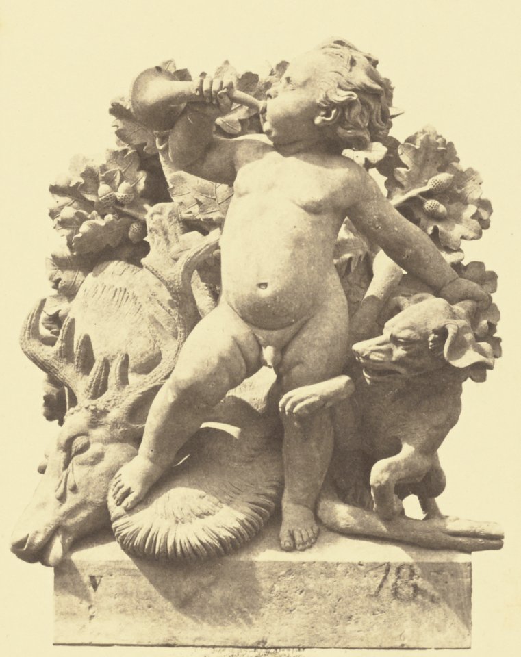 Réunion des Tuileries au Louvre 1852–1857 Getty Museum vol1 28 La Chasse, Sculpture by Auguste Jean Baptiste Lechesne
