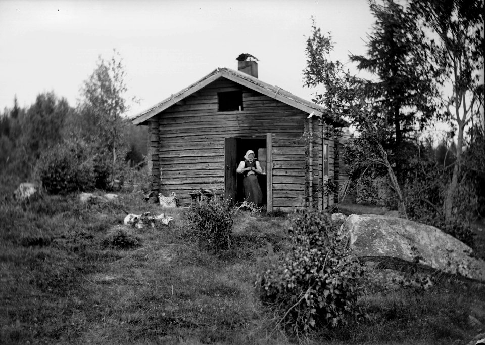 Rökstugbadstuga. Östra Rosbacken, Bredsjön, Lekvattnet, Värmland - Nordiska museet - NMA.0035820
