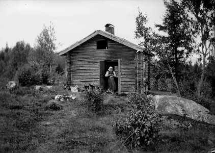 Rökstugbadstuga. Östra Rosbacken, Bredsjön, Lekvattnet, Värmland - Nordiska museet - NMA.0035820 photo