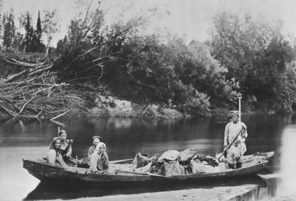 Russischer Photograph - Händler auf dem Amur in der Gegend des Chingan (Zeno Fotografie)