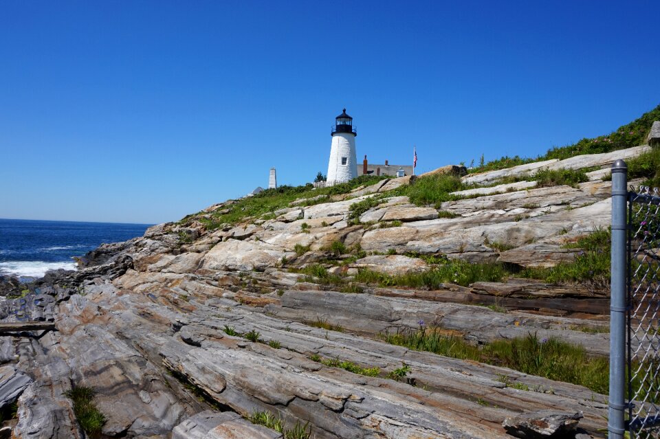 Lighthouse maine coastline