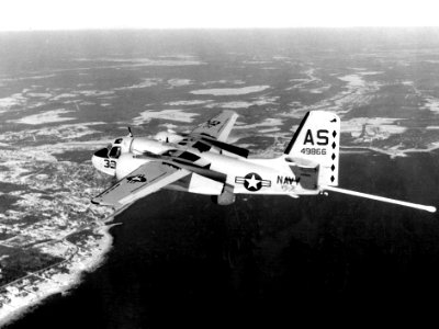 S-2E Tracker of VS-31 in flight c1965 photo
