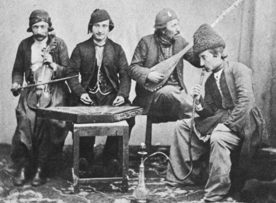 Russischer Photograph um 1865 - Eine Zigeunerkapelle (Zeno Fotografie)