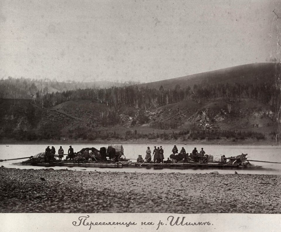 Russischer Photograph um 1880-1890 - Siedler am ilka Fluss im Gebiet des Ural (Zeno Fotografie)