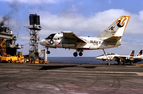 S-3A VS-29 landing aboard USS Kitty Hawk (CV-63) 1981