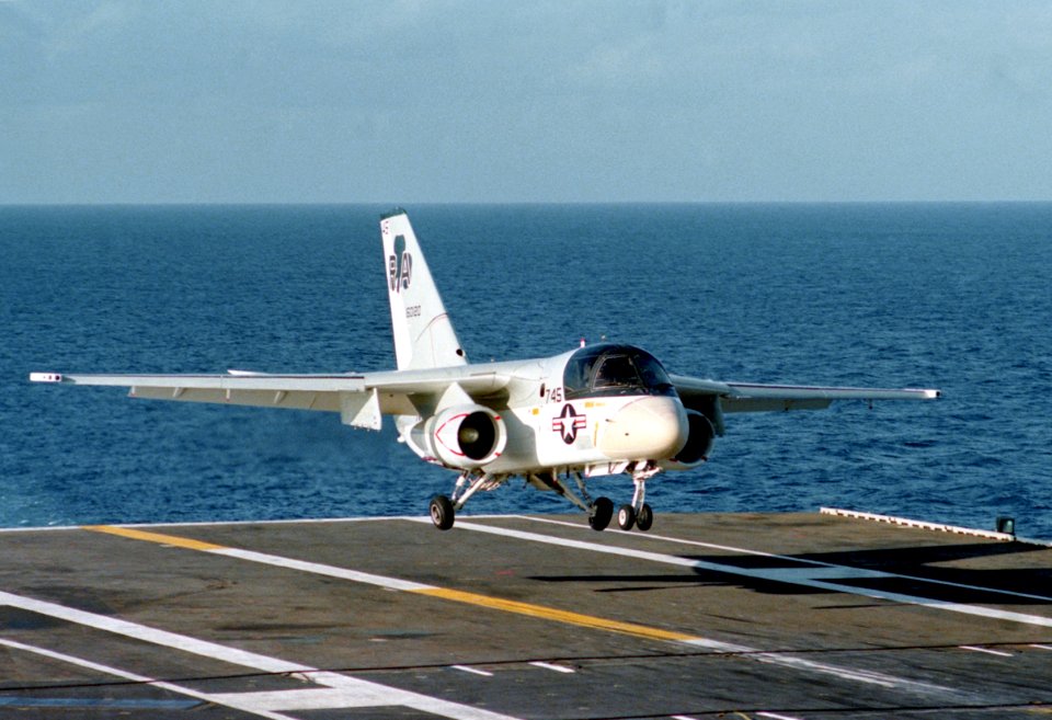 S-3A VS-41 landing on USS Independence (CV-62) 1979