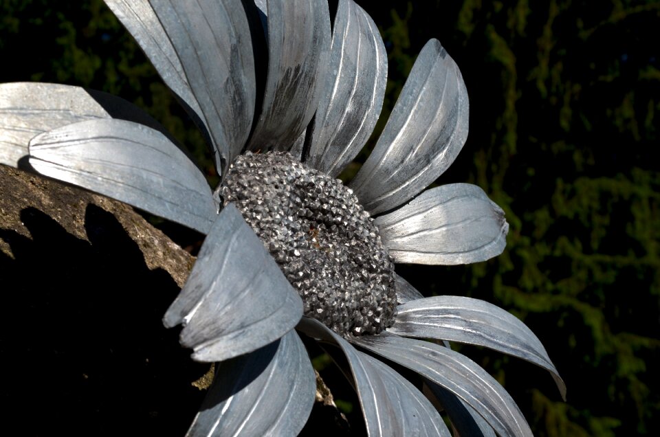 Silver metal monument