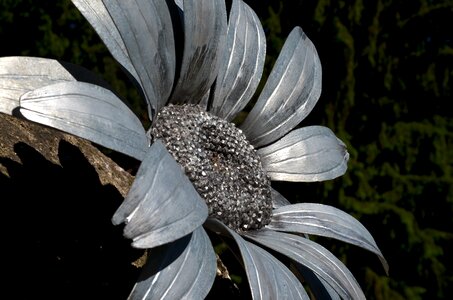 Silver metal monument