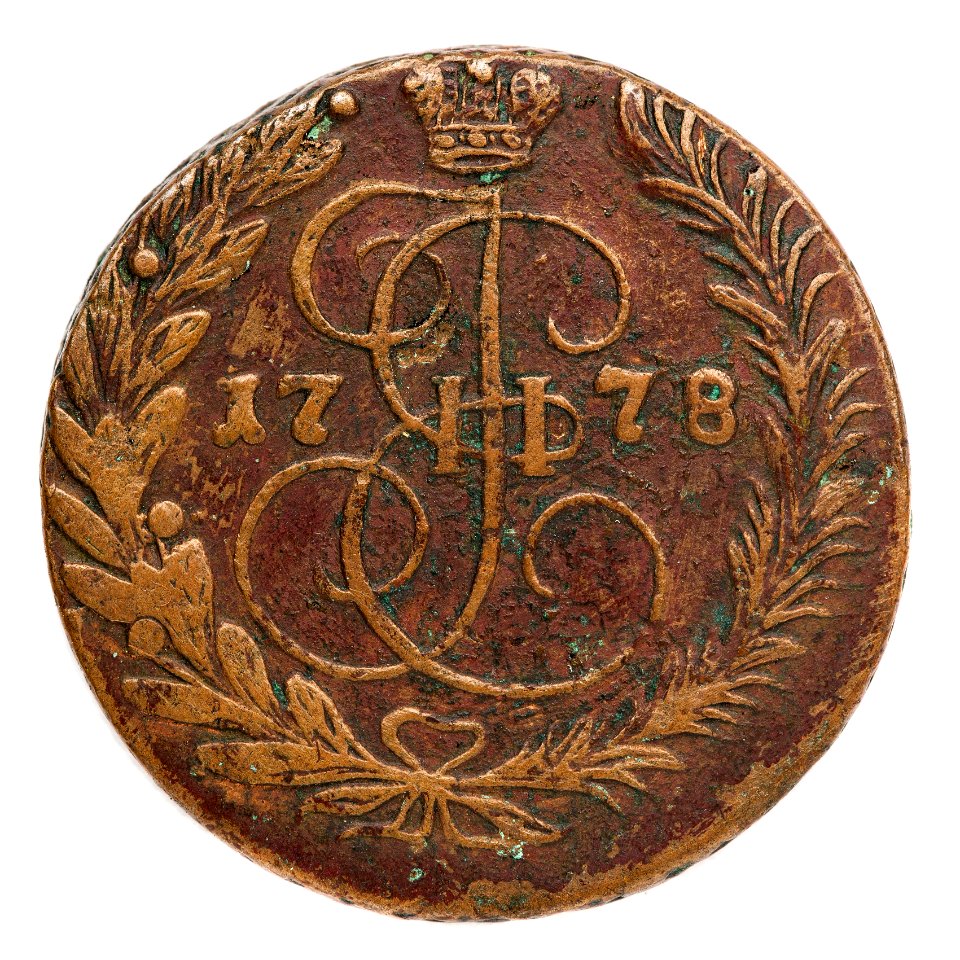Ryskt kopparmynt, Ekatharina II Imperatrix, 1778 - Skoklosters slott - 108160