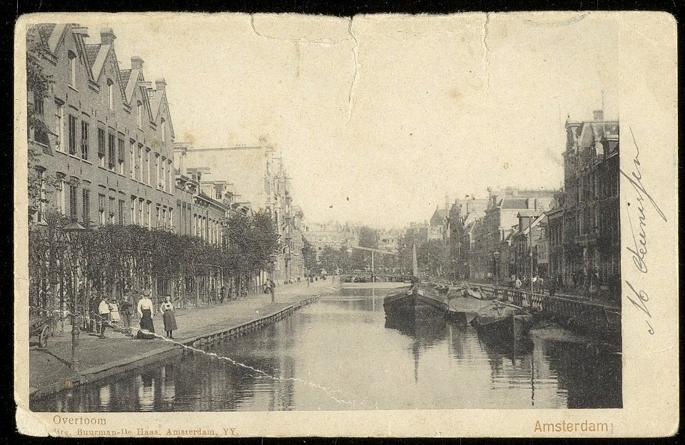 Ruysdaelkade bij Stadhouderskade met het polderhuis. Uitgave B. Brouwer, Amsterdam, Afb ANWU01800000001
