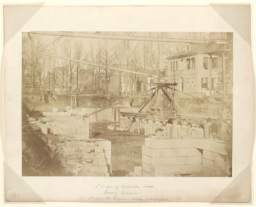 S.W. view of excavations, south Treasury extension (Rear of the present State Department building, on the right of picture). LCCN2011660273