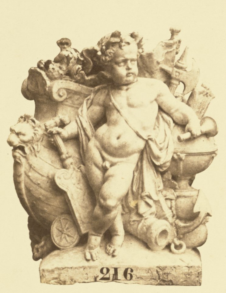Réunion des Tuileries au Louvre 1852–1857 Getty Museum vol1 25 La Marine, Sculpture by Jean-Baptiste Carpeaux