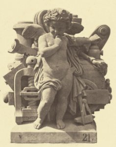 Réunion des Tuileries au Louvre 1852–1857 Getty Museum vol1 29 La Mécanique, Sculpture by Charles Capellaro