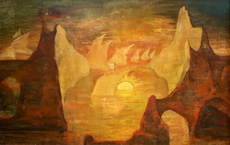 Rūdolfs Pērle - Saulīt vēlu vakarā (1916)