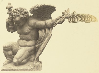 Réunion des Tuileries au Louvre 1852–1857 Getty Museum vol1 15 Enfant porteur de palme, Sculpture by Hubert Lavigne