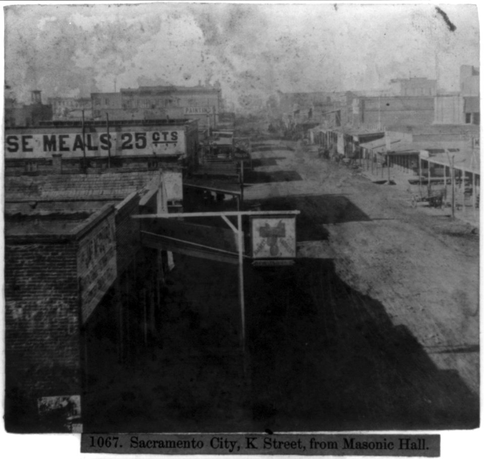 Sacramento City, K Street, from Masonic Hall LCCN2002721097