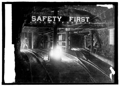 Safety first sign in coal mine LCCN2016821328