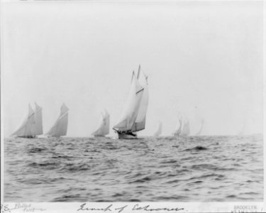 Sailboats sailing)- Group of schooners LCCN2003688320