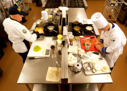 Sailors cook in a military competition. (8573734365) photo