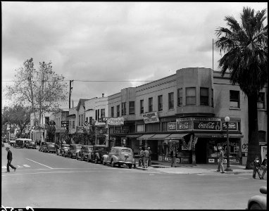 Sacramento, California. Center of Japanese business district at Fourth and Capitol Streets two days . . . - NARA - 537871
