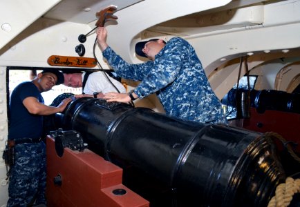 Sailors conduct maintenance aboard USS Constitution 130501-N-SU274-005