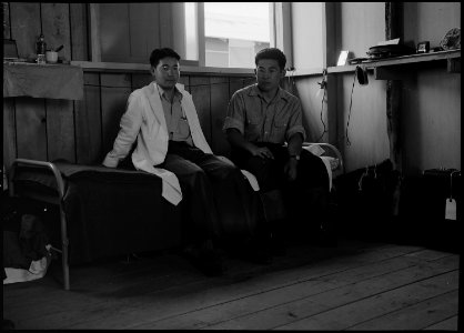 Sacramento, California. Masamichi Suzuki, and Bill Sugiyama, roommates of Harey Itano, at the Assem . . . - NARA - 537779
