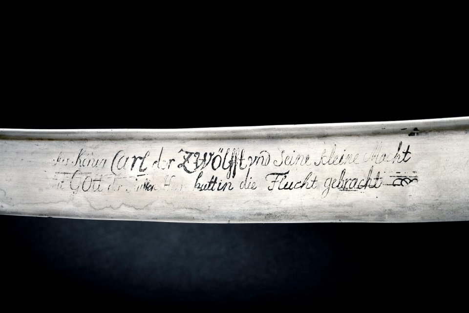 Sabel, tsar Peter I, detalj klinga - Livrustkammaren - 15938