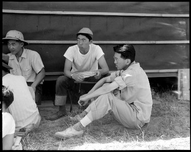 Sacramento, California. Young college students of Japanese ancestry at this Assembly center. - NARA - 537782