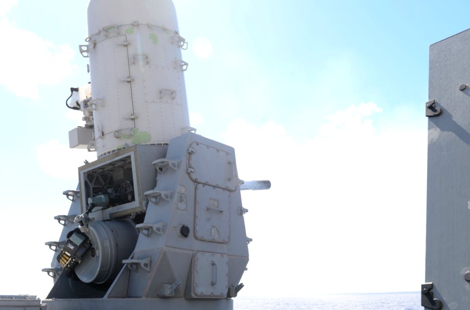 Sailors fire Phalanx close-in weapons system 140905-N-GW918-004