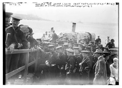 Sailors on shore leave from the Louisiana at N.Y. LCCN2014688485