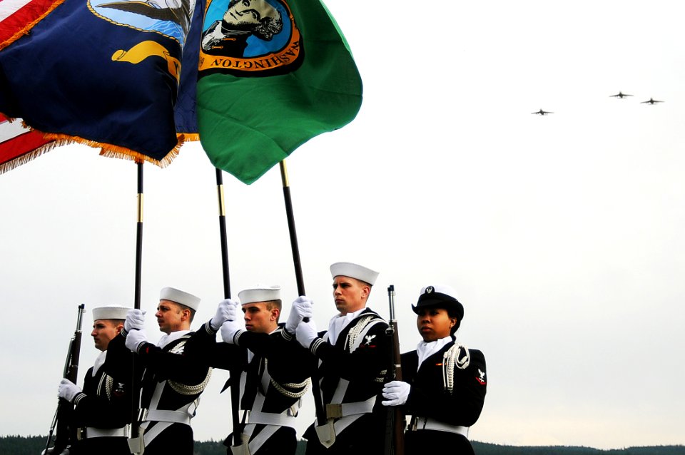 Sailors hold a memorial service. (8574314861)