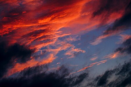 Clouds dark sunset photo