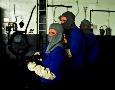 Sailors participate in a mass casualty drill (8536338483)
